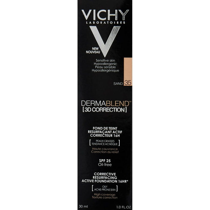 Fluid Makeup Basis Vichy Dermablend 3D Correction 30 ml Spf 25 Nº 35 Sand