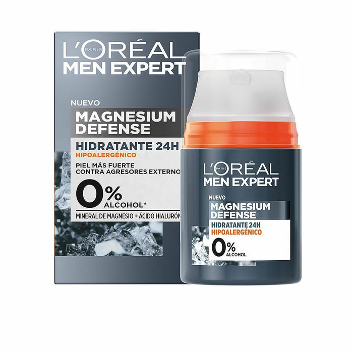 Feuchtigkeitscreme L'Oreal Make Up Men Expert Magnesium Defense 24 Stunden 50 ml