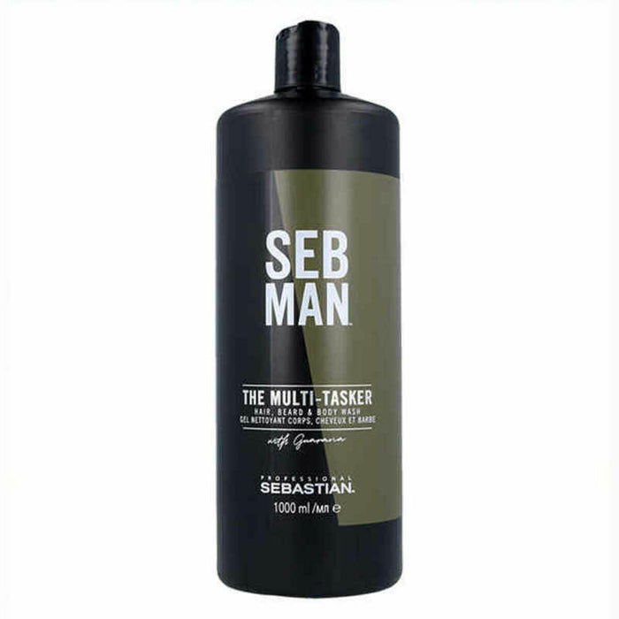 Gel, Shampoo und Conditioner 3 in 1 Seb Man The Multitasker Haare Bart 1 L