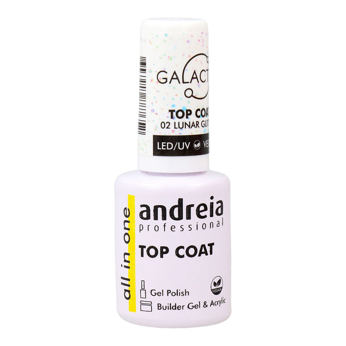 Nagellack Andreia Galactic Top Coat Nº 02 Lunar Glitter 10,5 ml
