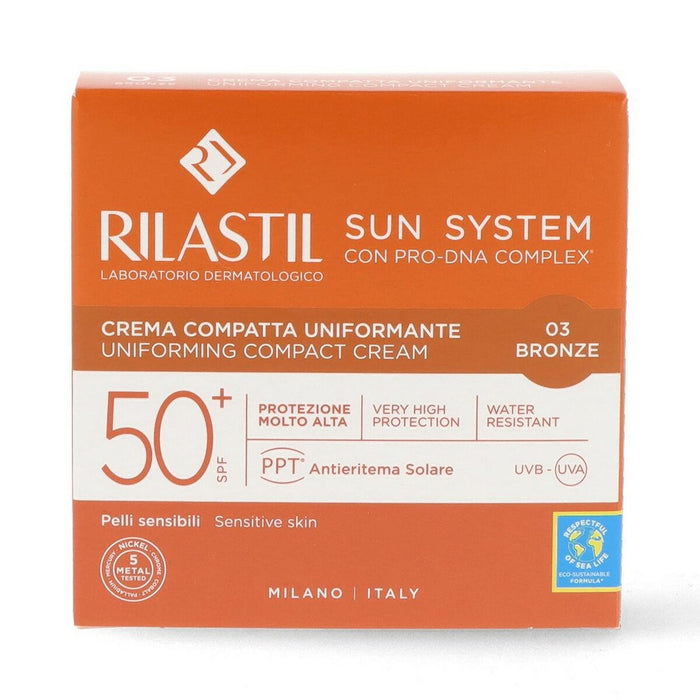 Kompakte Bräunungspulver Rilastil Sun System Bronze Spf 50+ (10 g)