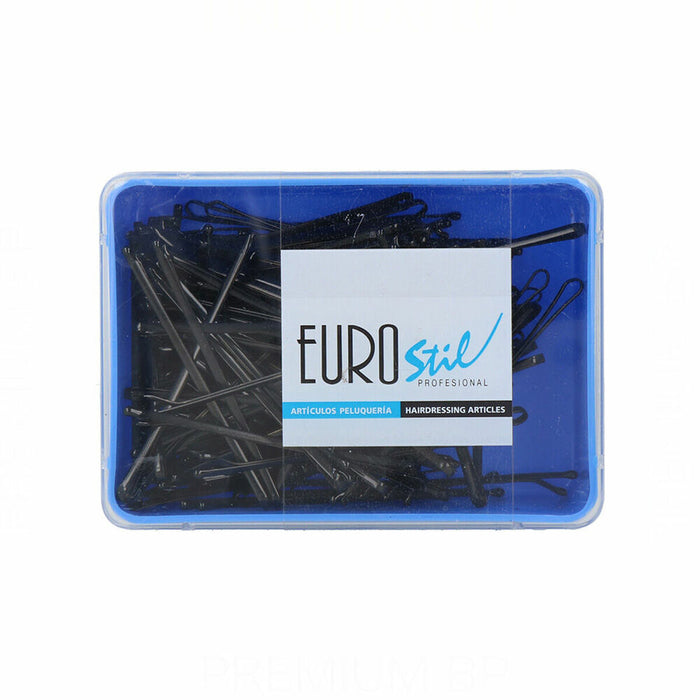 Haarspangen Eurostil Clips Negro 70 mm