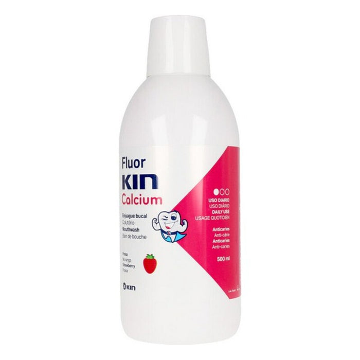 Mundspülung Fluor Calcium Kin Fluorkin Calcium Für Kinder Erdbeere 500 ml (500 ml)