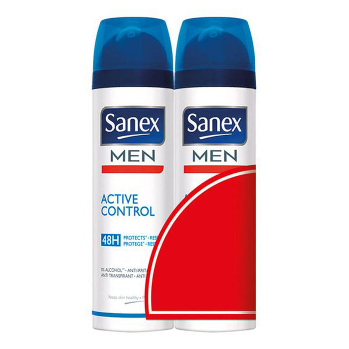 Deospray Men Active Control Sanex Men Active Control H (2 pcs) 200 ml